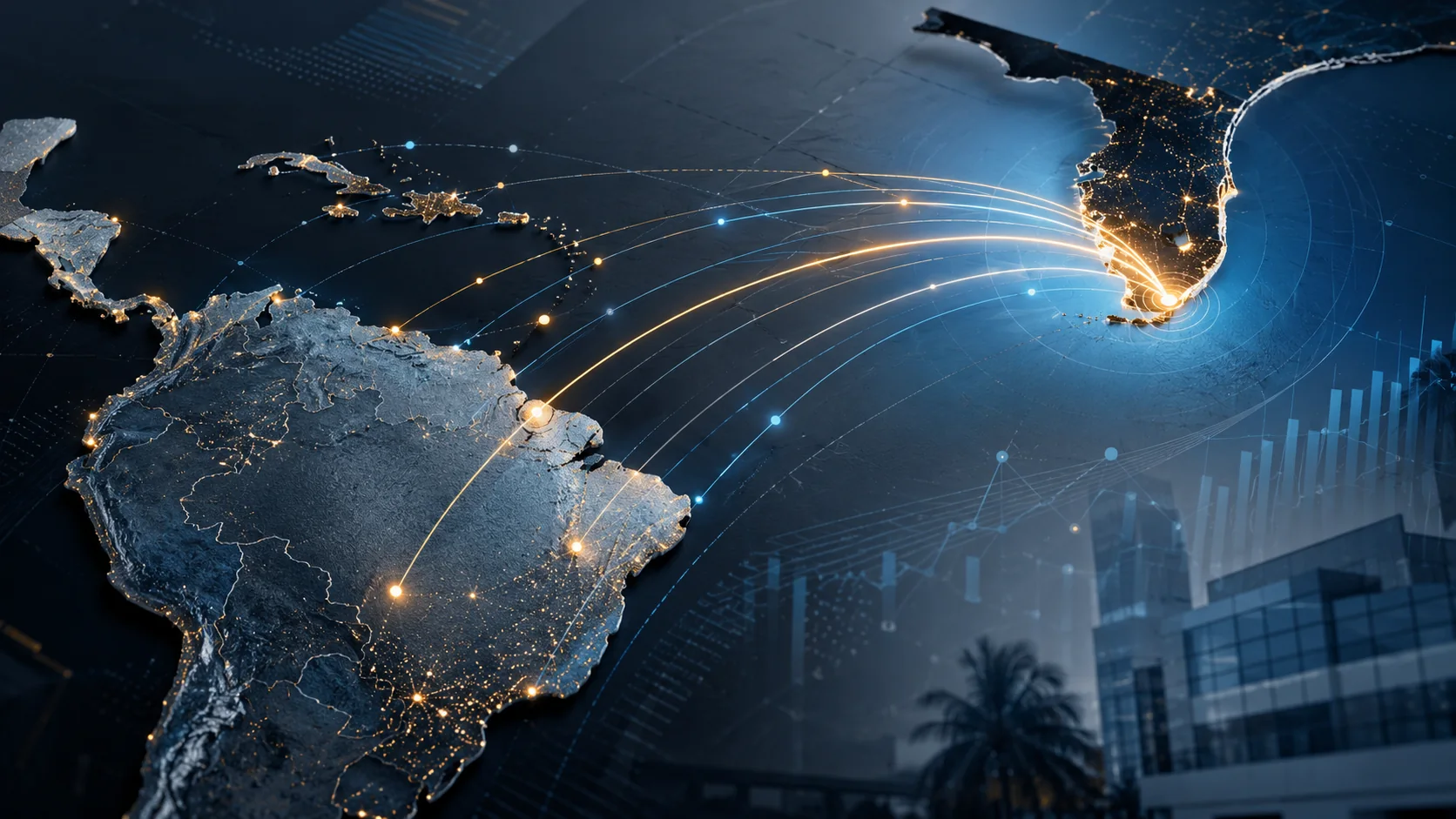 Strategic business connections between Latin America and Florida supporting finance, reporting and intercompany coordination.